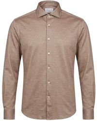 Xacus - Khaki Shirt Cotton, Lyocell - Lyst