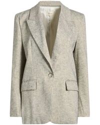 ViCOLO - Sand Blazer Linen, Cotton, Metal Fiber - Lyst
