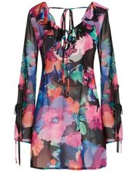 Mar De Margaritas - Mini Dress Polyester - Lyst