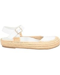 Paloma Barceló - Ballet Flats Cow Leather, Natural Raffia - Lyst