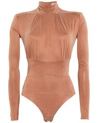 Elisabetta Franchi - Camel Bodysuit Cupro, Elastane - Lyst