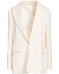 Carla G - Ivory Blazer Virgin Wool, Polyamide, Elastane - Lyst