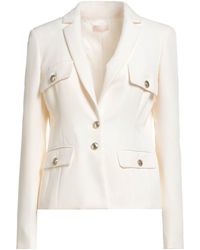 Liu Jo - Ivory Blazer Polyester, Elastane - Lyst