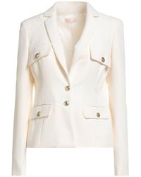 Liu Jo - Ivory Blazer Polyester, Elastane - Lyst
