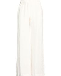 120% Lino - Ivory Pants Linen - Lyst