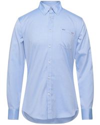 Hombre Ropa de Camisas de Camisas informales de botones Camisa Paul & Shark de Algodón de color Azul para hombre 