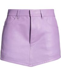 Dondup - Lilac Mini Skirt Lambskin - Lyst