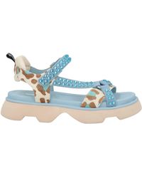 Jeannot - Sandals Leather, Textile Fibers - Lyst