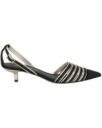 Emporio Armani - Pumps Leather, Textile Fibers - Lyst