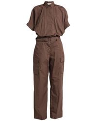 Brunello Cucinelli - Dark Jumpsuit Cotton, Ecobrass - Lyst
