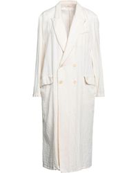 Barena - Ivory Overcoat & Trench Coat Cotton, Linen - Lyst