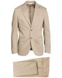 Paoloni - Taupe Suit Linen, Virgin Wool, Elastane - Lyst