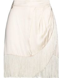 Pinko - Ivory Mini Skirt Viscose - Lyst