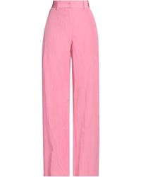 MSGM - Pants Viscose, Linen - Lyst