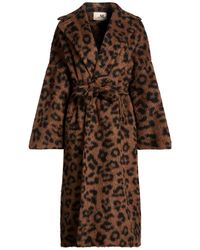 THE M.. - Dark Coat Polyester, Merino Wool, Acrylic, Virgin Wool - Lyst