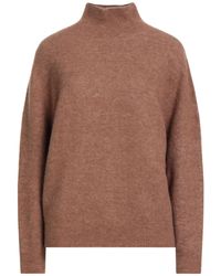 Alysi - Chocolat Turtleneck Alpaca Wool, Polyamide, Merino Wool, Elastane - Lyst