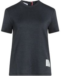 Thom Browne - Midnight T-Shirt Cotton, Silk, Polyamide, Polyester - Lyst