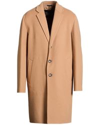 Herno - Camel Coat Virgin Wool, Polyamide - Lyst