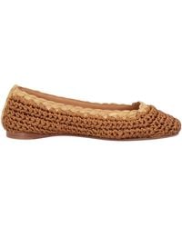 Paloma Barceló - Tan Ballet Flats Textile Fibers, Natural Raffia - Lyst