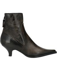 Elena Iachi - Dark Ankle Boots Leather - Lyst