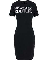 Versace Jeans Couture - Mini Dress Cotton, Elastane - Lyst