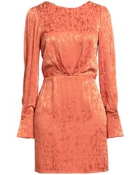 Nenette - Rust Mini Dress Viscose - Lyst