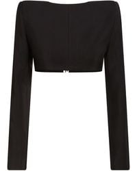 Mugler - Top Viscose, Virgin Wool - Lyst