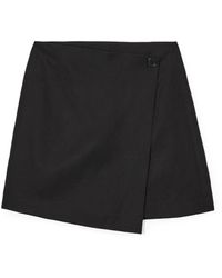COS - Asymmetric Mini Wrap Skirt - Lyst