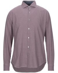 Brooksfield - Burgundy Shirt Cotton - Lyst