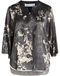 Shirtaporter - Top Silk, Elastane - Lyst