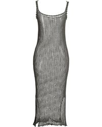 SOLOTRE - Military Midi Dress Cotton, Polyamide - Lyst