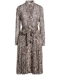 Caliban - Midi Dress Polyester, Metallic Polyester - Lyst