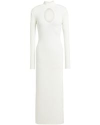 Akep - Cream Maxi Dress Viscose, Polyamide, Elastomultiester - Lyst