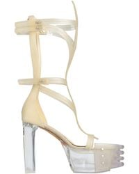 Rick Owens - Ivory Sandals Leather - Lyst