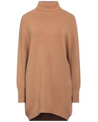 Sufé Firenze - Camel Turtleneck Viscose, Polyester, Polyamide - Lyst