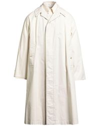 Maison Margiela - Ivory Overcoat & Trench Coat Cotton - Lyst