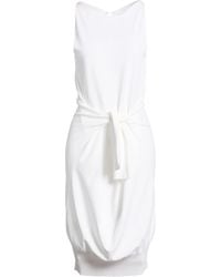 Fedeli - Ivory Midi Dress Viscose, Polyester - Lyst