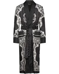 Dolce & Gabbana - Overcoat & Trench Coat Silk, Elastane - Lyst
