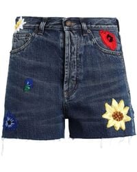 Saint Laurent Denim Shorts - Blue