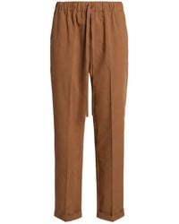 MEIMEIJ - Camel Pants Polyester, Viscose, Wool, Elastane - Lyst