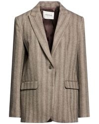 Ottod'Ame - Caring Taupe Blazer Virgin Wool, Viscose, Polyester, Elastane - Lyst