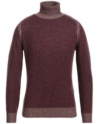 Moorer - Burgundy Turtleneck Virgin Wool - Lyst