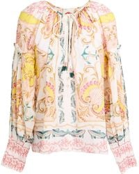 FARM Rio - Maritime Magic Off- Blouse Top Cotton - Lyst