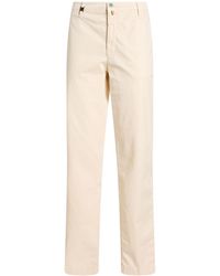 Barbati - Cream Pants Cotton, Elastane - Lyst
