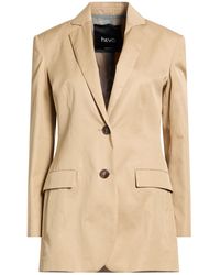 Hevò - Sand Blazer Polyester, Cotton - Lyst