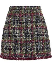 Etro - Military Mini Skirt Wool, Synthetic Fibers, Mohair Wool, Polyester, Cotton - Lyst