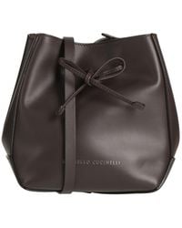 Brunello Cucinelli - Dark Cross-Body Bag Leather - Lyst