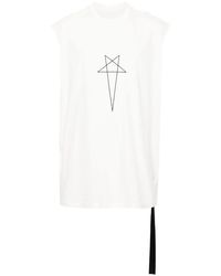 Rick Owens - Trägershirt mit Pentagramm-Print - Lyst
