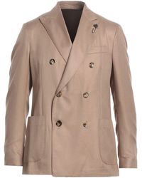 Lardini - Camel Blazer Cashmere, Wool, Silk - Lyst