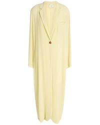 Alysi - Chocolat Overcoat & Trench Coat Silk - Lyst